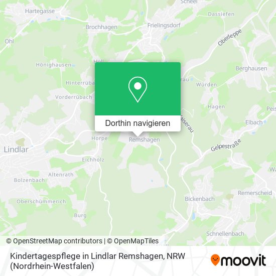 Kindertagespflege in Lindlar Remshagen Karte