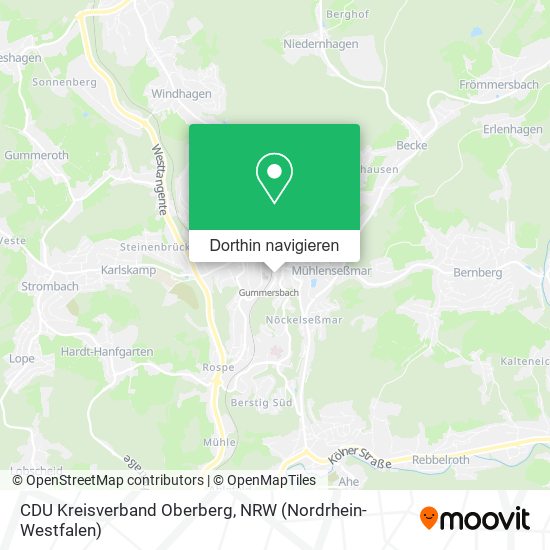 CDU Kreisverband Oberberg Karte