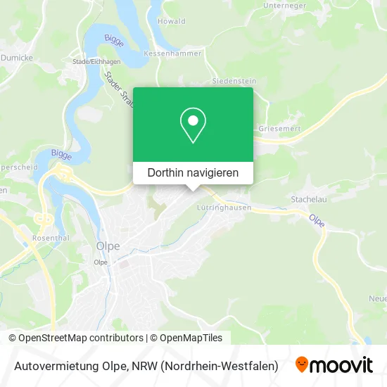 Autovermietung Olpe Karte