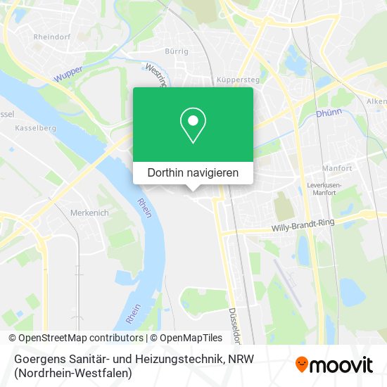Goergens Sanitär- und Heizungstechnik Karte