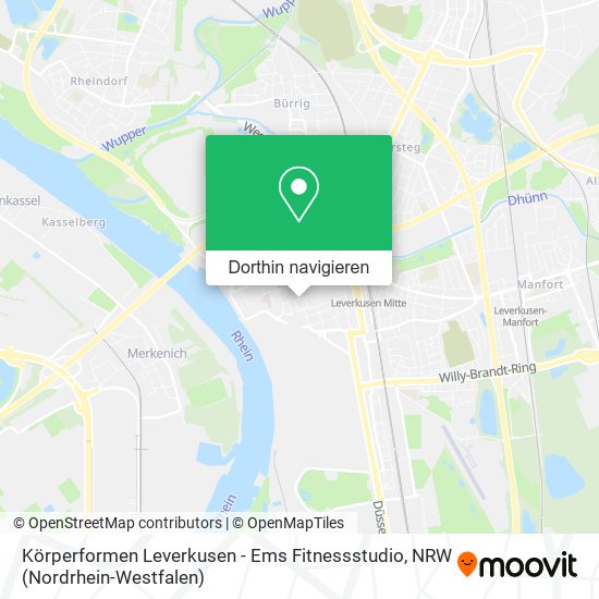 Körperformen Leverkusen - Ems Fitnessstudio Karte