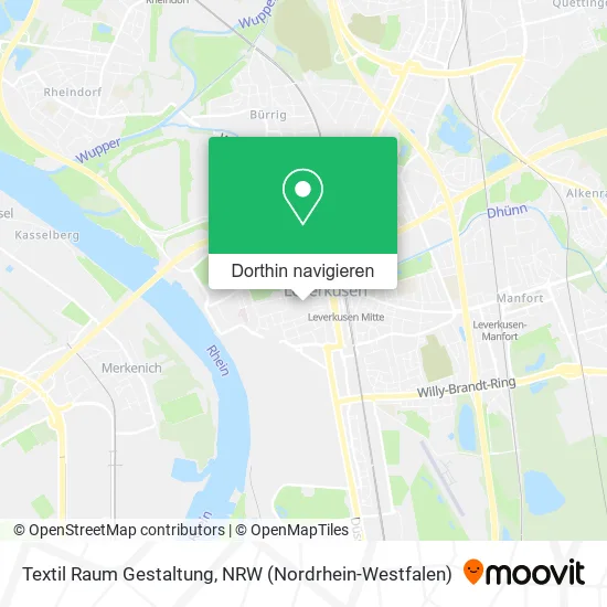 Textil Raum Gestaltung Karte