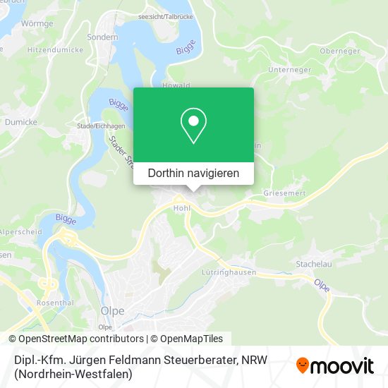 Dipl.-Kfm. Jürgen Feldmann Steuerberater Karte