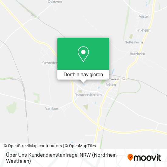 Über Uns Kundendienstanfrage Karte