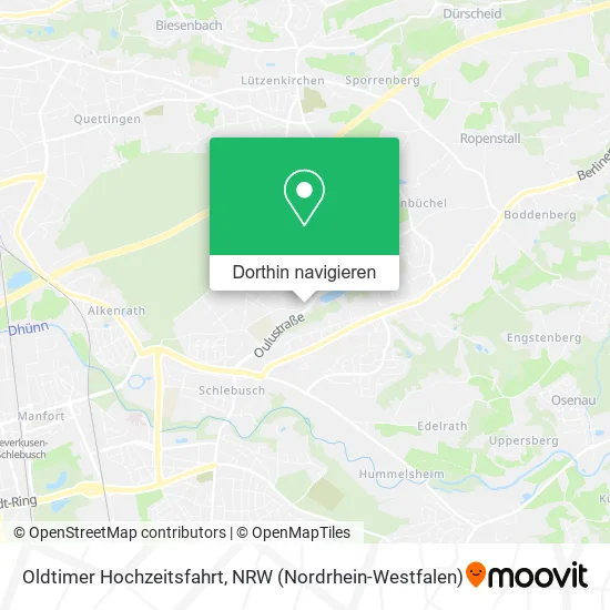 Oldtimer Hochzeitsfahrt Karte