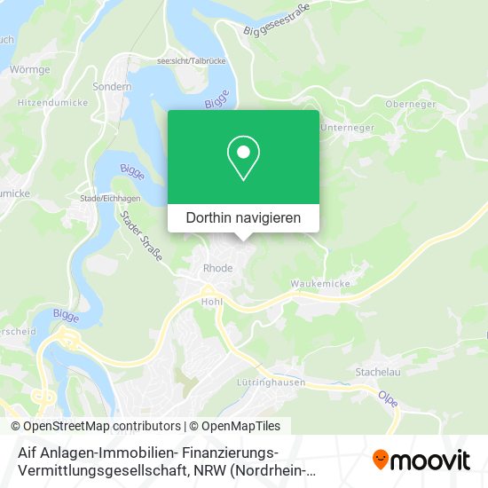 Aif Anlagen-Immobilien- Finanzierungs- Vermittlungsgesellschaft Karte