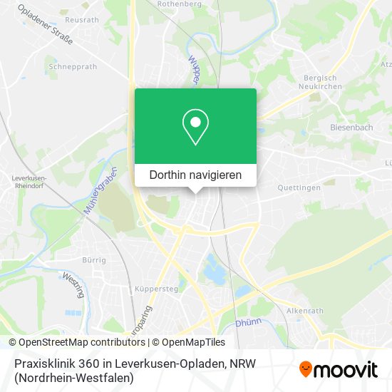 Praxisklinik 360 in Leverkusen-Opladen Karte