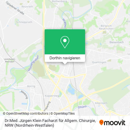 Dr.Med. Jürgen Klein Facharzt für Allgem. Chirurgie Karte