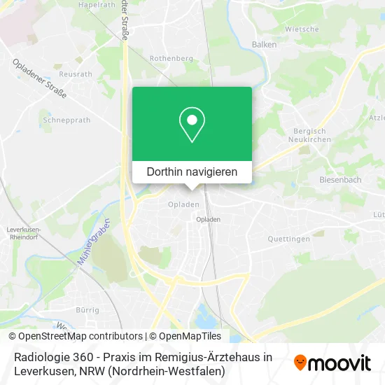 Radiologie 360 - Praxis im Remigius-Ärztehaus in Leverkusen Karte