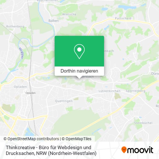 Thinkcreative - Büro für Webdesign und Drucksachen Karte