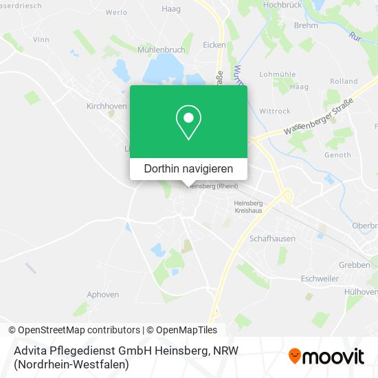 Advita Pflegedienst GmbH Heinsberg Karte