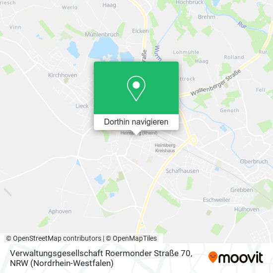 Verwaltungsgesellschaft Roermonder Straße 70 Karte