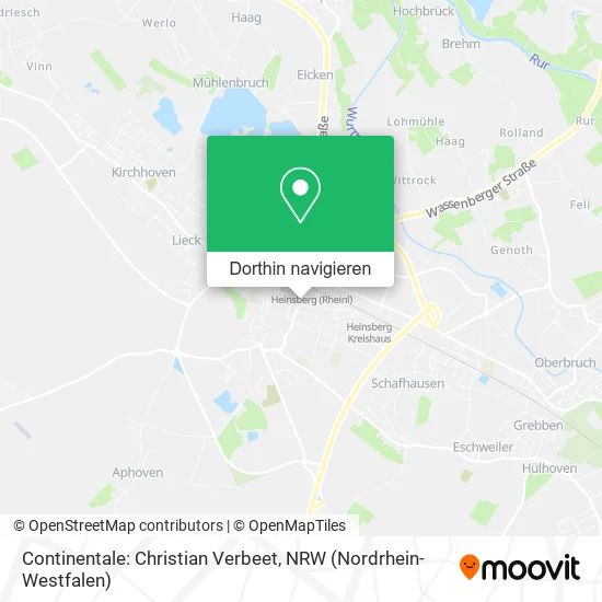 Continentale: Christian Verbeet Karte