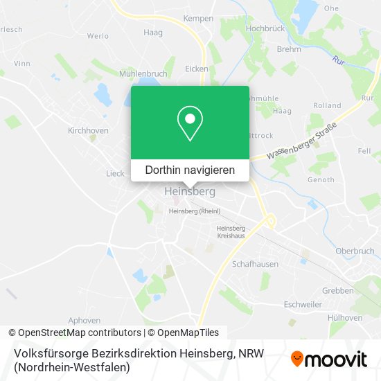 Volksfürsorge Bezirksdirektion Heinsberg Karte