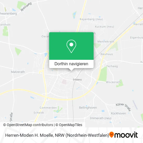 Herren-Moden H. Moelle Karte