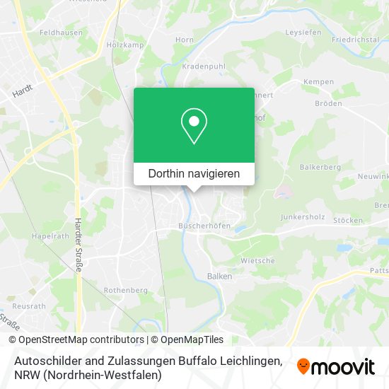 Autoschilder and Zulassungen Buffalo Leichlingen Karte
