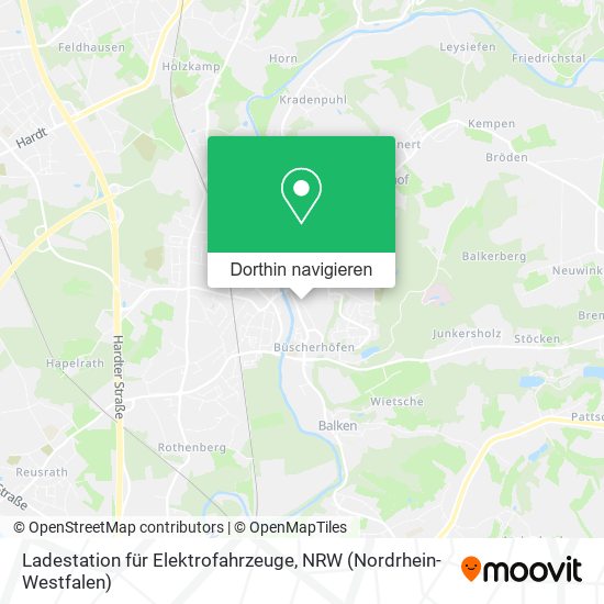 Ladestation für Elektrofahrzeuge Karte