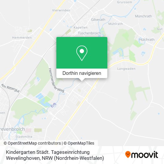 Kindergarten Städt. Tageseinrichtung Wevelinghoven Karte