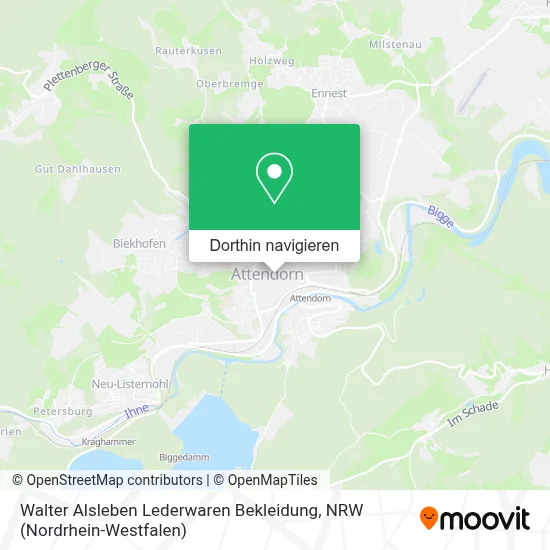 Walter Alsleben Lederwaren Bekleidung Karte