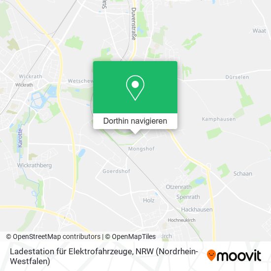 Ladestation für Elektrofahrzeuge Karte
