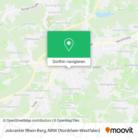 Jobcenter Rhein-Berg Karte