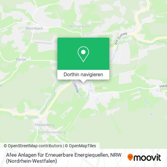 Afee Anlagen für Erneuerbare Energiequellen Karte