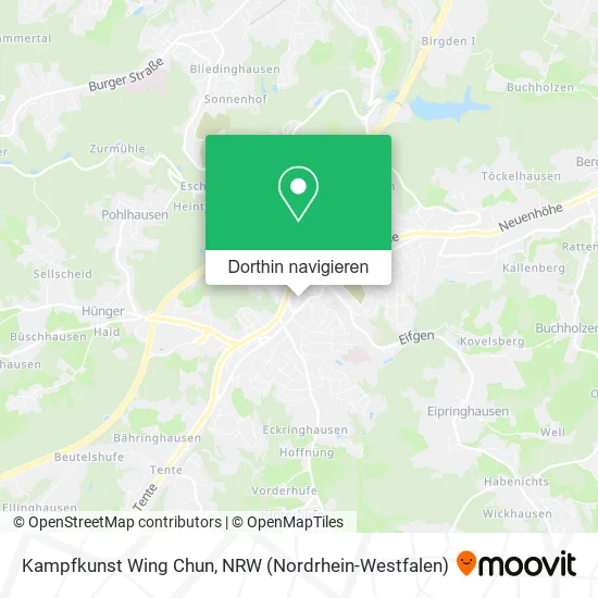 Kampfkunst Wing Chun Karte