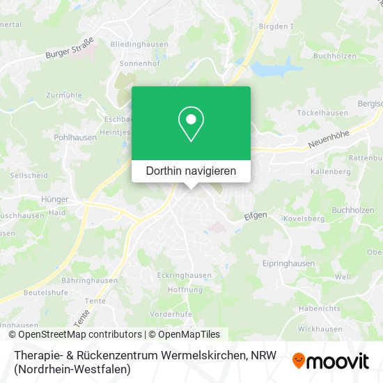 Therapie- & Rückenzentrum Wermelskirchen Karte