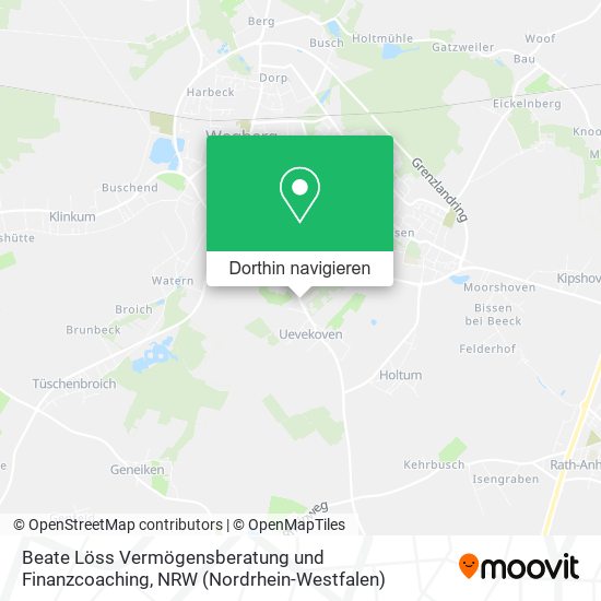 Beate Löss Vermögensberatung und Finanzcoaching Karte