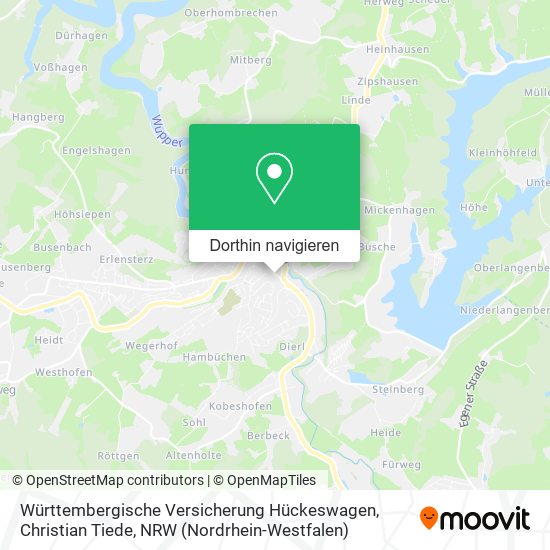 Württembergische Versicherung Hückeswagen, Christian Tiede Karte