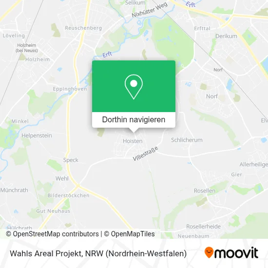 Wahls Areal Projekt Karte