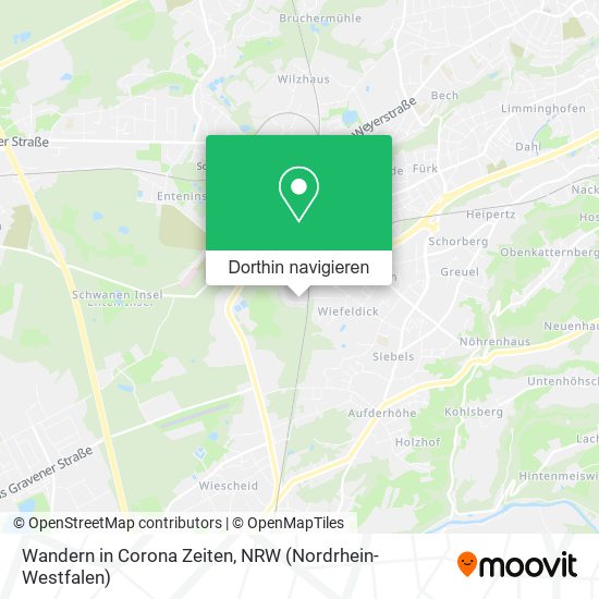 Wandern in Corona Zeiten Karte