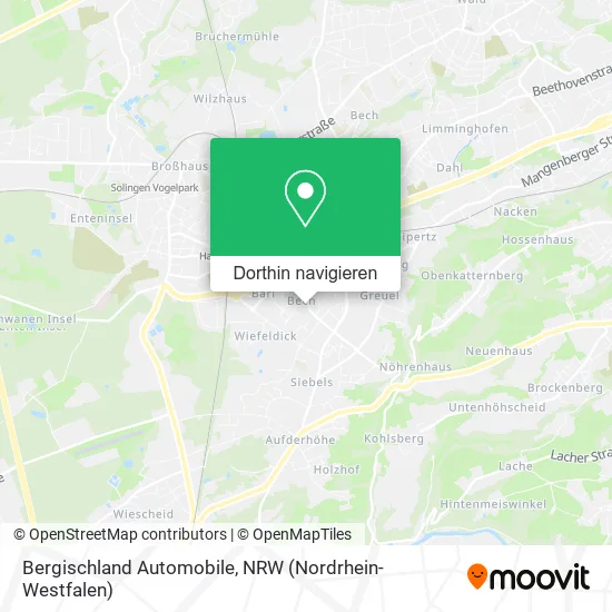 Bergischland Automobile Karte