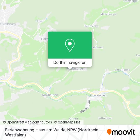 Ferienwohnung Haus am Walde Karte