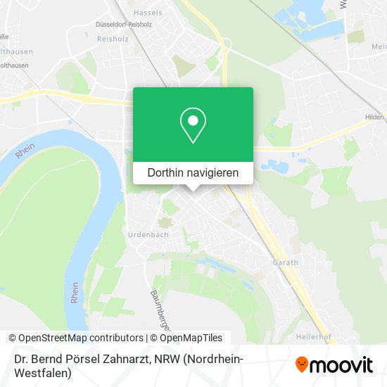 Dr. Bernd Pörsel Zahnarzt Karte