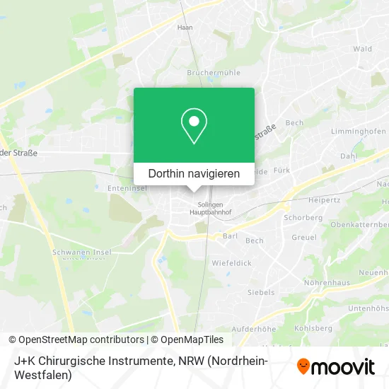 J+K Chirurgische Instrumente Karte