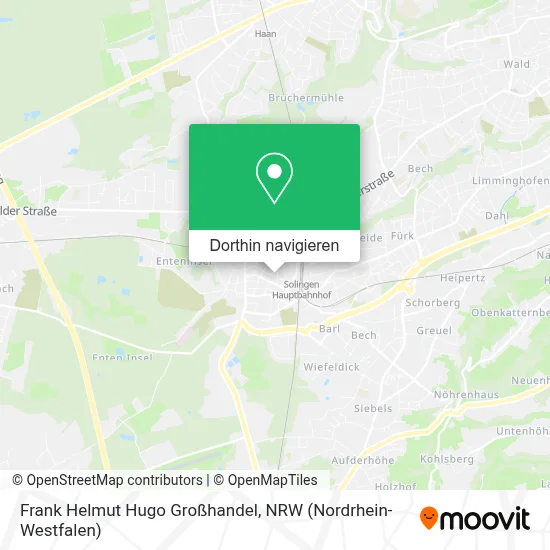 Frank Helmut Hugo Großhandel Karte