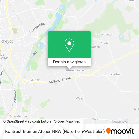 Kontrast Blumen Atelier Karte