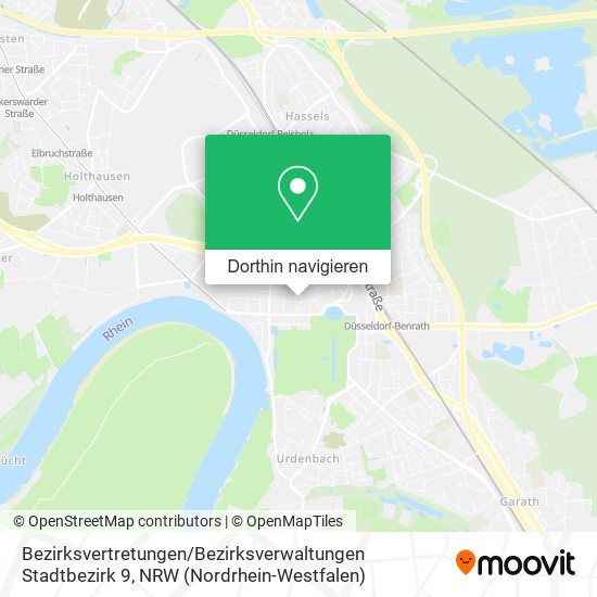 Bezirksvertretungen / Bezirksverwaltungen Stadtbezirk 9 Karte