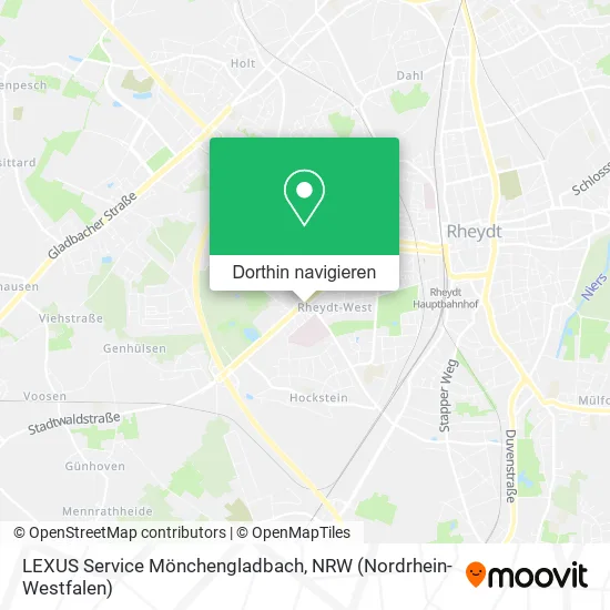 LEXUS Service Mönchengladbach Karte