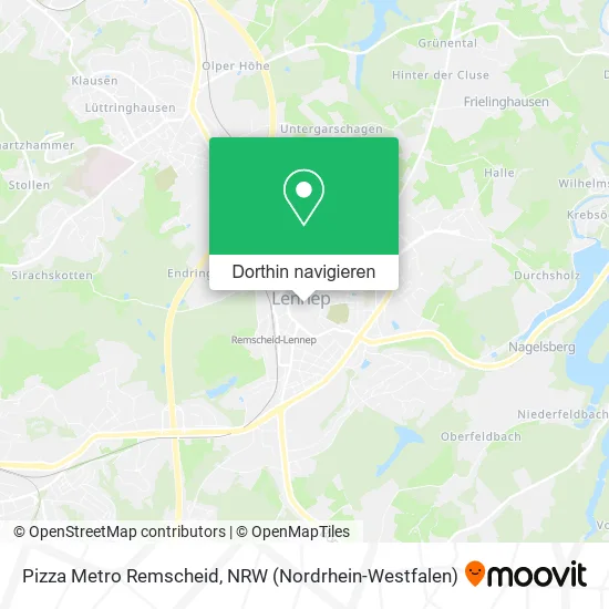 Pizza Metro Remscheid Karte