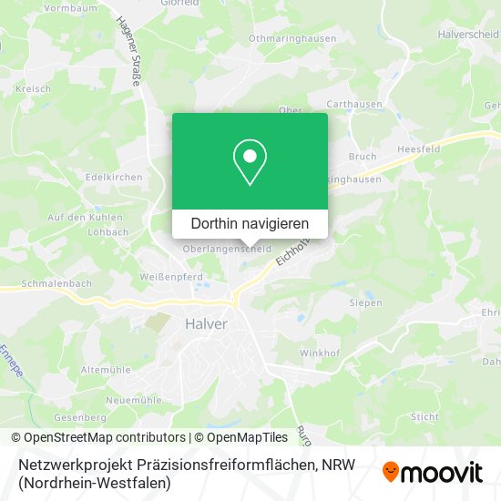 Netzwerkprojekt Präzisionsfreiformflächen Karte