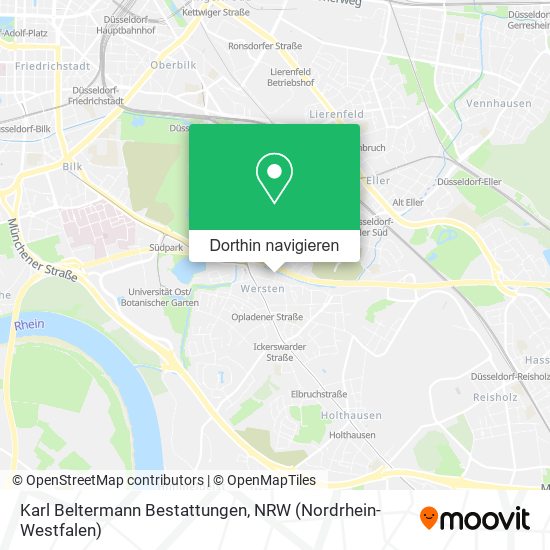 Karl Beltermann Bestattungen Karte