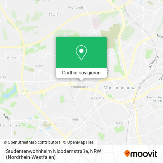 Studentenwohnheim Nicodemstraße Karte