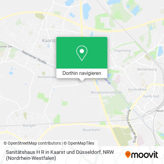 Sanitätshaus H R in Kaarst und Düsseldorf Karte