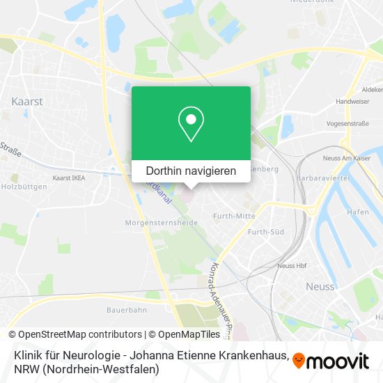 Klinik für Neurologie - Johanna Etienne Krankenhaus Karte