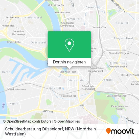 Schuldnerberatung Düsseldorf Karte