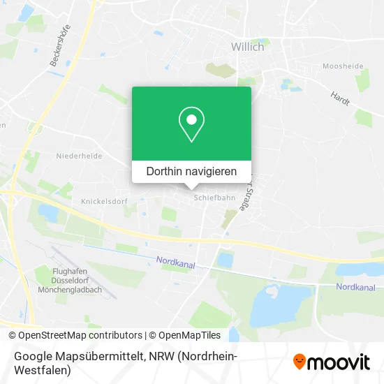 Google Mapsübermittelt Karte