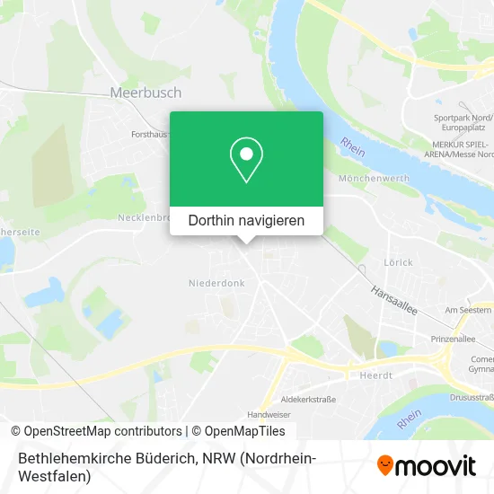 Bethlehemkirche Büderich Karte