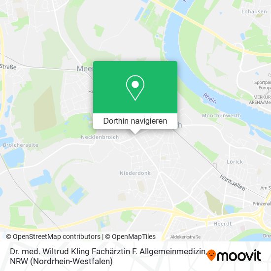 Dr. med. Wiltrud Kling Fachärztin F. Allgemeinmedizin Karte